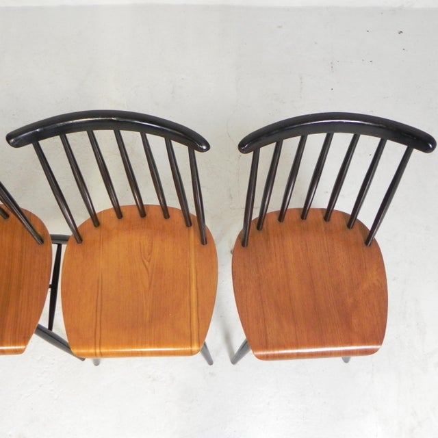 Vintage Model Fanett Spindle Chairs from Tapiavaara, 1960s, Set of 4 For Sale - Image 11 of 18