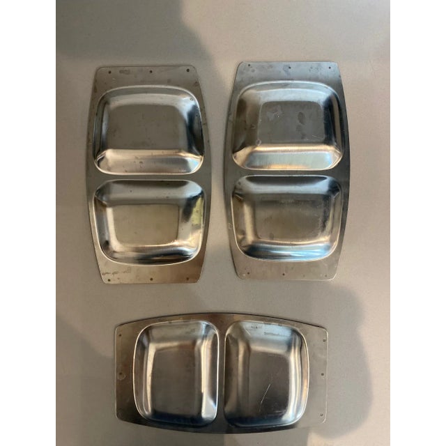 Mid-Century Modern Stainless Steel Cocktail Dishes- Set of 3 For Sale - Image 4 of 6