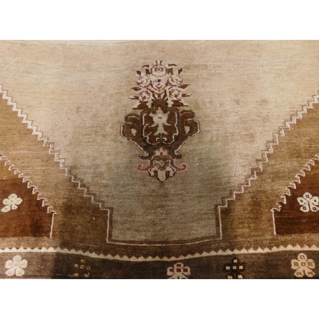 Textile Hand Knotted Vintage Turkish Oushak Rug in Natural Tone, 7'6"x 10'6" For Sale - Image 7 of 12