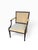 French 1 of 2 Antique Directoire Arm Chair W Nancy Corzine Yellow Upholstery For Sale - Image 3 of 8