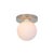 Silver Globe Flush Mount Polished Nickel, 5 Inch Glass Globe, by Research.Lighting, Modern, Minimal For Sale - Image 8 of 8