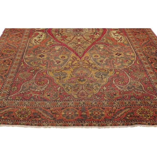 Mid 20th Century Vintage Turkish Sivas Rug - 04'04 X 07'07 For Sale - Image 4 of 10