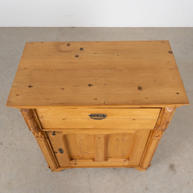 19th Century Hungarian Pine Cabinet Sideboard With Drawer For Sale - Image 4 of 18