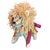 Ivory Gucci Tassels Vintage Silk Scarf Courageous Lion For Sale - Image 8 of 8