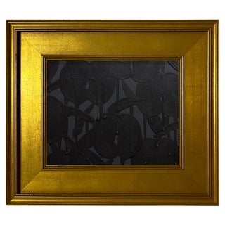 Ron Giusti Mini Orchid Charcoal Black Acrylic Painting For Sale