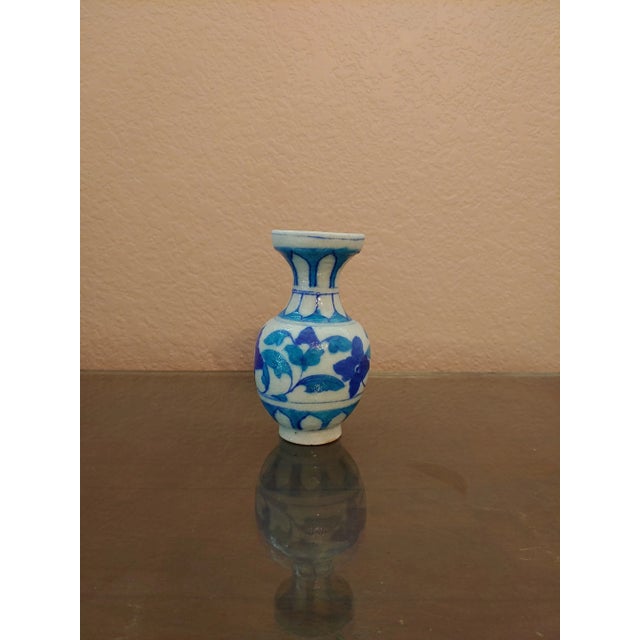 Moroccan 1970s Moroccan Blue and White Urn For Sale - Image 3 of 8