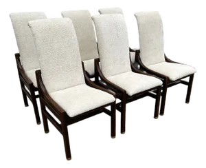1970s Henredon Campaign Style Dining Chairs- Set of 6