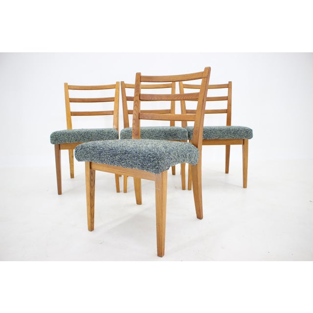 Oak Dining Chairs, Czechoslovakia, 1960s, Set of 4 For Sale - Image 12 of 18
