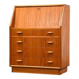 Danish Modern Teak Secretary Desk For Sale