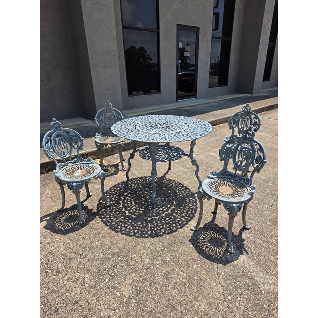 Victorian Style Garden Table and Chair Set For Sale - Image 15 of 18
