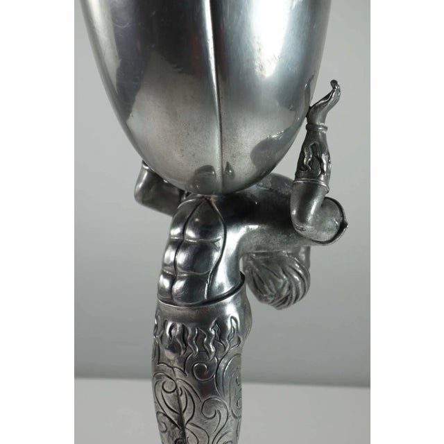 Acrobat Pewter Metal Vase by Piero Figura, 1980s For Sale - Image 3 of 10