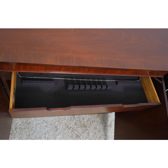 1980s Baker Mahogany Historic Charleston Inlaid Sideboard Server For Sale - Image 5 of 18