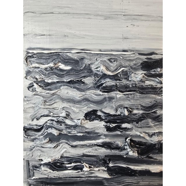 Emotional Topography (No. 3) | Original Abstract Landscape Oil Painting by Diane Grant — Unframed For Sale - Image 4 of 5
