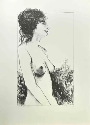 Carlo Marcantonio, Nude of Woman, Lithograph, 1970s