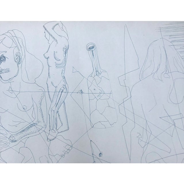 Mid-Century Modern 1968 William Glen Davis Abstract Figure Studies For Sale - Image 3 of 5