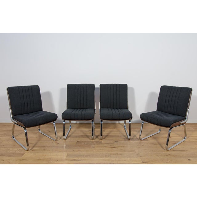 This set of four mid-century Gordon Russell office chairs dates from the 1970s and 1980s. It's a classic piece of British...
