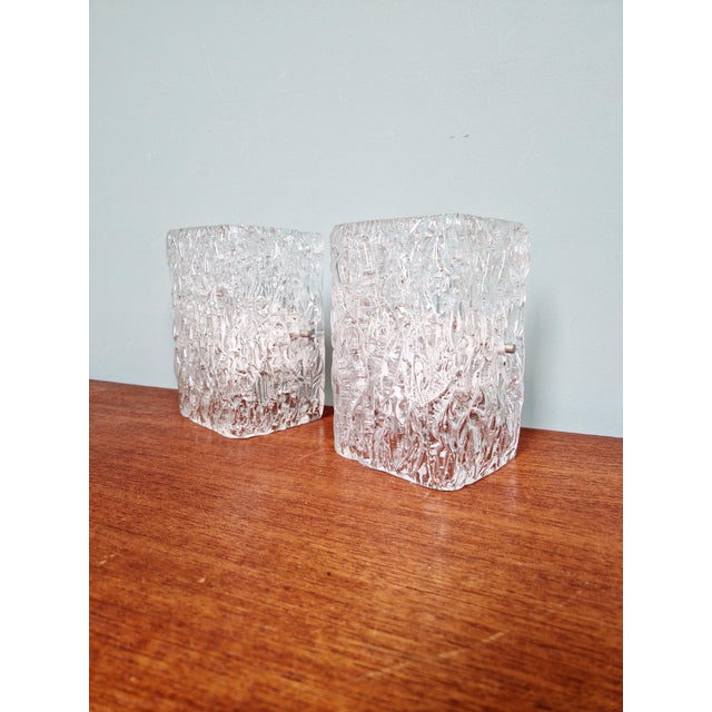 Mid-Century Modern Frosted Glass Wall Lamps by J. T. Kalmar, 1970s, Set of 2 For Sale - Image 3 of 14
