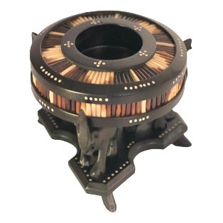 Ashtray in Wood with Elephant Carved Based, France, 1950s For Sale