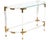 Gold 1970s Modern Hollywood Regency Lucite and Brass 2 Tier Console Table Att. Charles Hollis Jones For Sale - Image 8 of 8