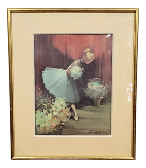 Juan Giralt Lerin, The Ballerina, Watercolor, Framed