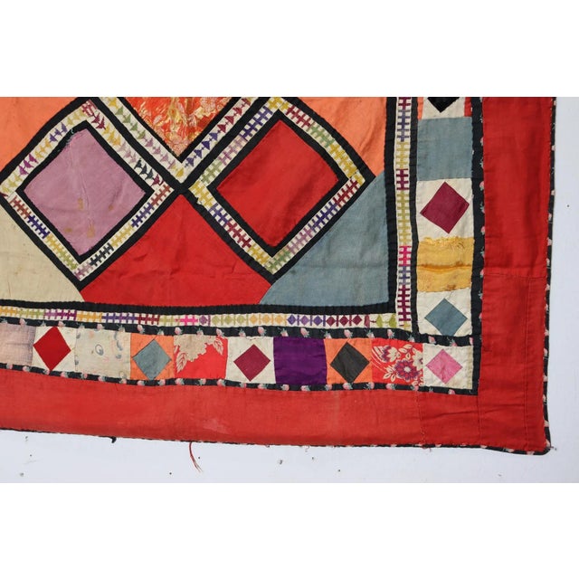 Vintage Embroidered Uzbek Wall HungTapestry, 1920s For Sale - Image 3 of 11