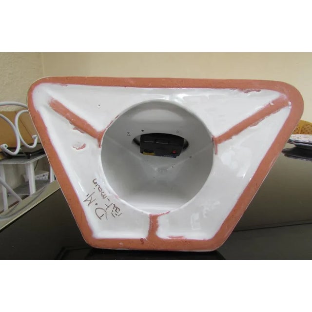 Pyramid clock in Martres Earthenware, 1970s For Sale - Image 6 of 10