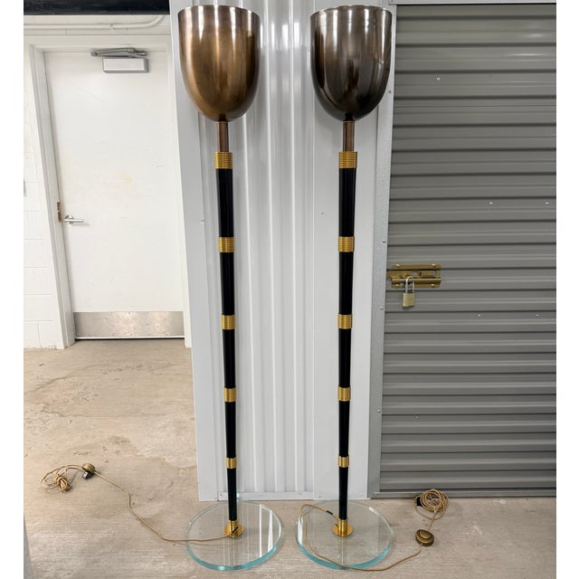 Mid 20th Century French Uplight Floor Lamps - a Pair For Sale - Image 11 of 11