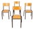 French Stacking Dining Chairs from Mullca, 1960s, Set of 4 For Sale