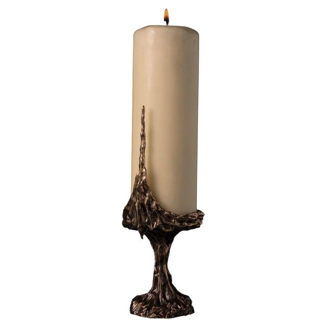Omnia Vanitas Vanité 37 Candelabra in Patinated Cast Bronze by William Guillon For Sale - Image 13 of 13