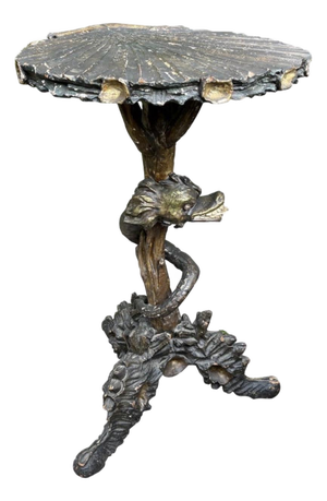 19th Century Venetian Gilded, Carved Wood Grotto Style Table