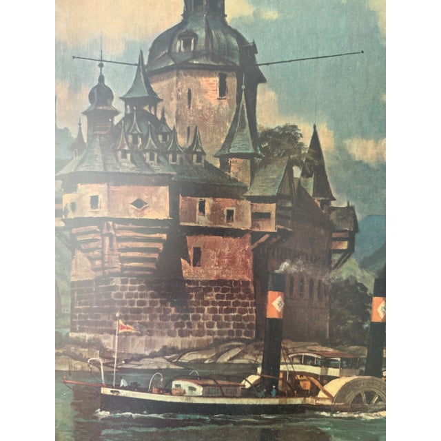 Mid-Century Modern Pair of Framed Vintage Mid Century Travel Prints For Sale - Image 3 of 14
