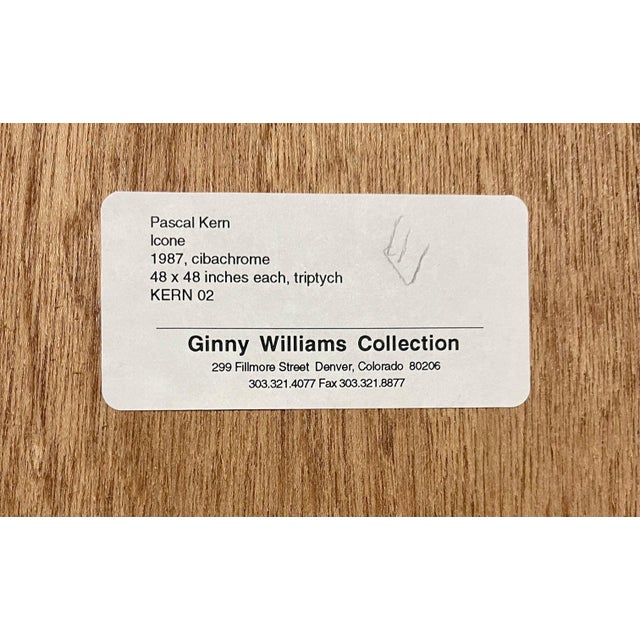 1980s Pascal Kern, Large French Conceptual Sculpture Photograph Triptych Copper Frame Pascal Kern, 1987 For Sale - Image 5 of 13