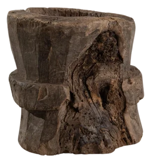 19th Century European Wooden Mortar