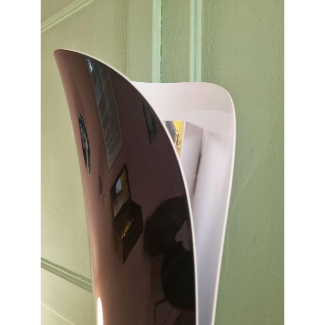 Cadmo floor lamp in black lacquered steel with a white interior Design by Karim Rashid for Artemide, 2007 Height ~ 175 cm...