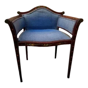 Early 20th Century Edwardian Style Satinwood Dressing Chair