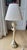 Champagne Mid 20th Century Rare Sirmos “Tête De Femme” Figural Table Lamp in the Style of Diego Giacometti With Original Silk String Shade For Sale - Image 8 of 12
