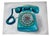 Mid-Century Modern Turquoise Rotary Telephone Still Life Art Print Painting Phone Dial Telephone Oil Board Framed Signed For Sale - Image 17 of 18
