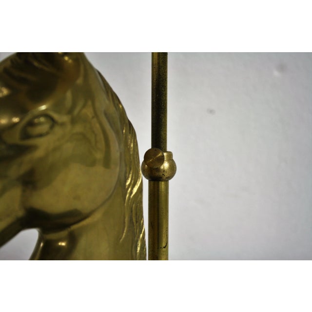Brass Horse Head Table Lamp, 1970s For Sale - Image 12 of 14