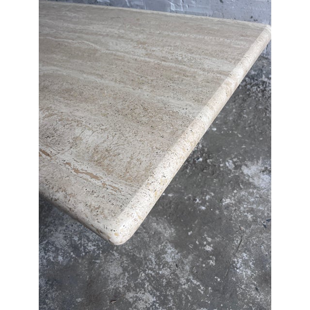 Italian Travertine Coffee Table, 1970s For Sale - Image 3 of 8