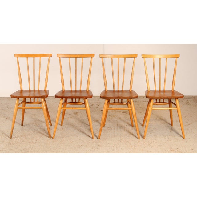Model 391 Chairs in Elm and Beech from Ercol, 1960s, Set of 4 For Sale - Image 11 of 11