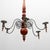 Folk Art Early 20th Century Swedish Painted Wood & Wrought Iron Chandelier, 20th Century For Sale - Image 3 of 5