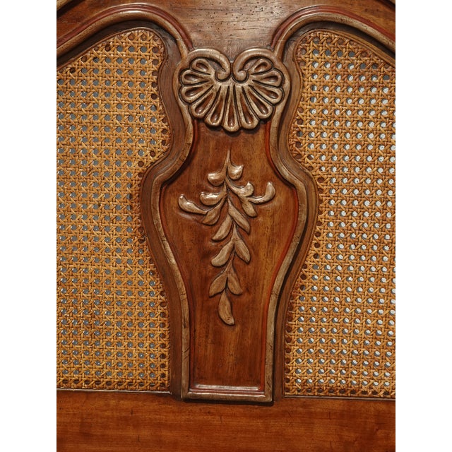 Vintage Drexel Heritage French Provincial Louis XV Cane King Headboard For Sale - Image 14 of 17