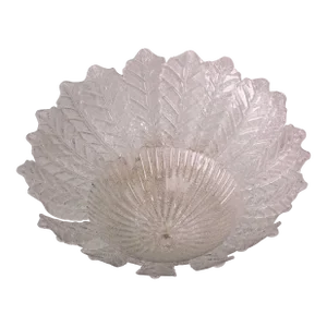 Catania Large Size Murano Clear Transparent Glass Ceiling Light, 1970s