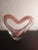 Pink Art Glass Heart Shaped Sculpture For Sale In Dallas - Image 6 of 7