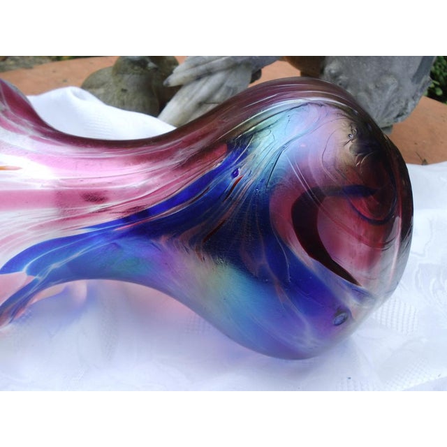 Glass Vase by Franz Austen forr Austen Glashütte, Bavarian Forest, Germany, 1970s For Sale - Image 9 of 11