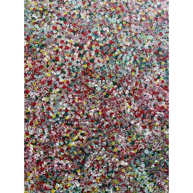 A large and striking aboriginal contemporary painting by Polly Ngale (1936-2022) entitled "Bush Plum Arnwetky" painted in...