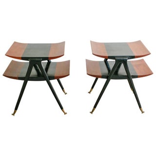 Italian Modernist Side Tables Attributed to Gio Ponti — a Pair For Sale