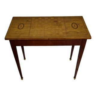 Louis XVI Game Table with Marquetry Top For Sale
