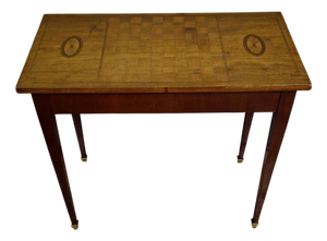 Louis XVI Game Table with Marquetry Top