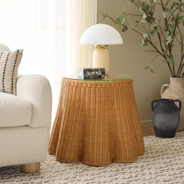 Strike a perfect balance between style and functionality with our Hylda Round Rattan Accent Table. Boasting a minimalist,...